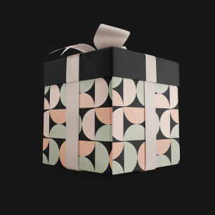Mid Century Modern Abstract Pattern Neutral Wrapping Paper Sheets