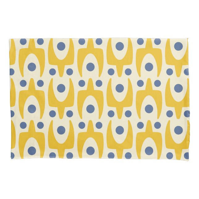 Mid Century Modern Abstract Pattern Pillow Case (Front-Left)