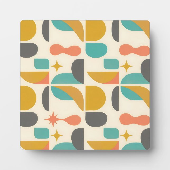 Mid Century Modern Abstract Pattern Plaque (Front)