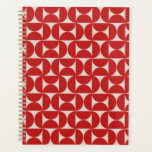 Mid Century Modern Abstract Pattern Red Planner<br><div class="desc">Retro mid century modern pattern – abstract geometric shapes – minimalist pattern in red.</div>