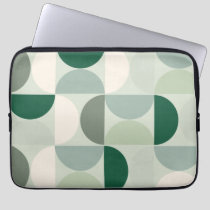 Mid Century Modern Abstract Pattern Sage Green Laptop Sleeve