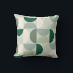 Mid Century Modern Abstract Pattern Sage Green Throw Pillow<br><div class="desc">Mid century modern pattern – abstract geometric shapes – minimalist pattern in sage green.</div>