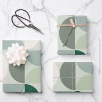 Mid Century Modern Abstract Pattern Sage Green