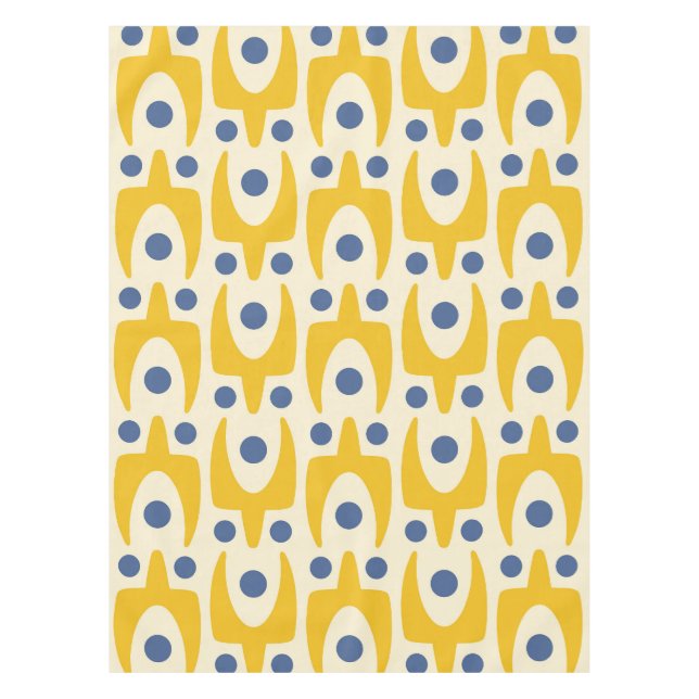 Mid Century Modern Abstract Pattern Tablecloth (Front)