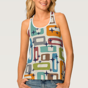 Mid-Century Modern Abstract Pattern Tank Top