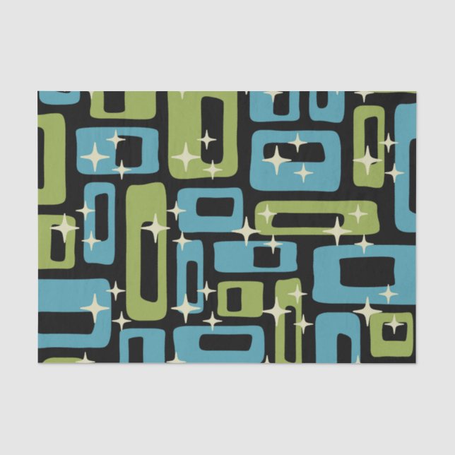 Mid Century Modern Abstract Pattern Tissue Paper (Front)