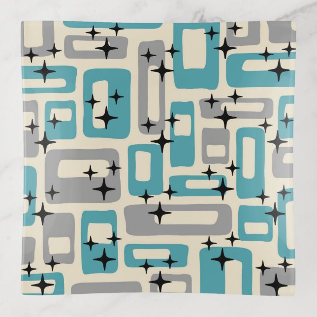Mid Century Modern Abstract Pattern Trinket Tray (Front)