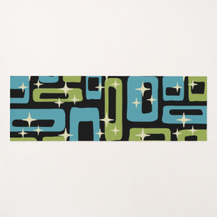 Mid Century Modern Abstract Pattern Yoga Mat