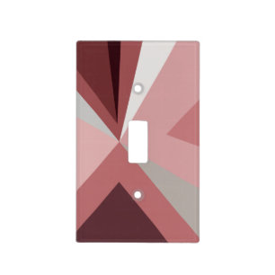 Mid Century Modern Abstract Pink Light Switch Cover