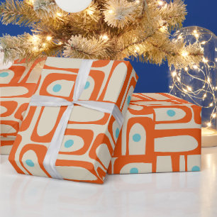 Mid Century Modern Abstract Piquet Geometric  Wrapping Paper
