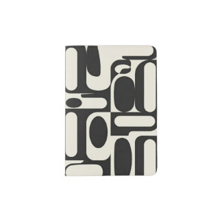 Mid Century Modern Abstract Piquet Minimalist Pass Passport Holder
