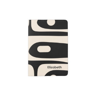 Mid Century Modern Abstract Piquet Minimalist Passport Holder