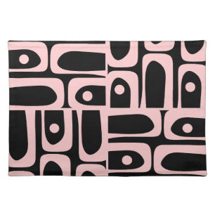 Mid-Century Modern Abstract Piquet Pattern 50s Cloth Placemat