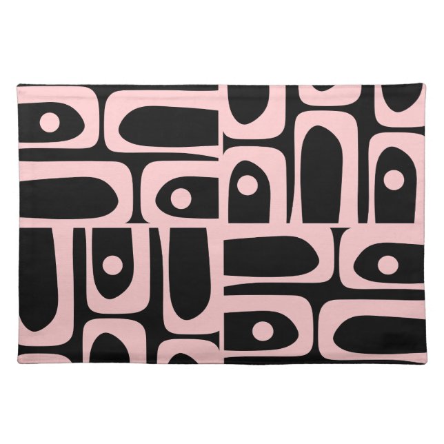 Mid-Century Modern Abstract Piquet Pattern 50s Cloth Placemat (Front)