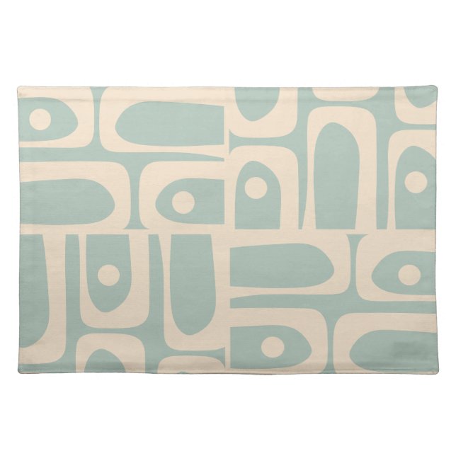 Mid-Century Modern Abstract Piquet Pattern Cloth Placemat (Front)