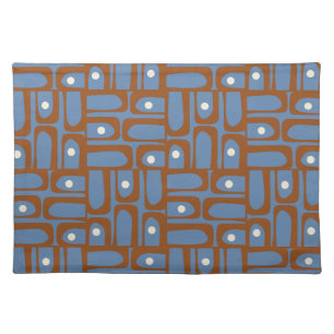 Mid-Century Modern Abstract Piquet Pattern  Cloth Placemat