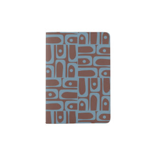 Mid Century Modern Abstract Piquet Pattern Passport Holder