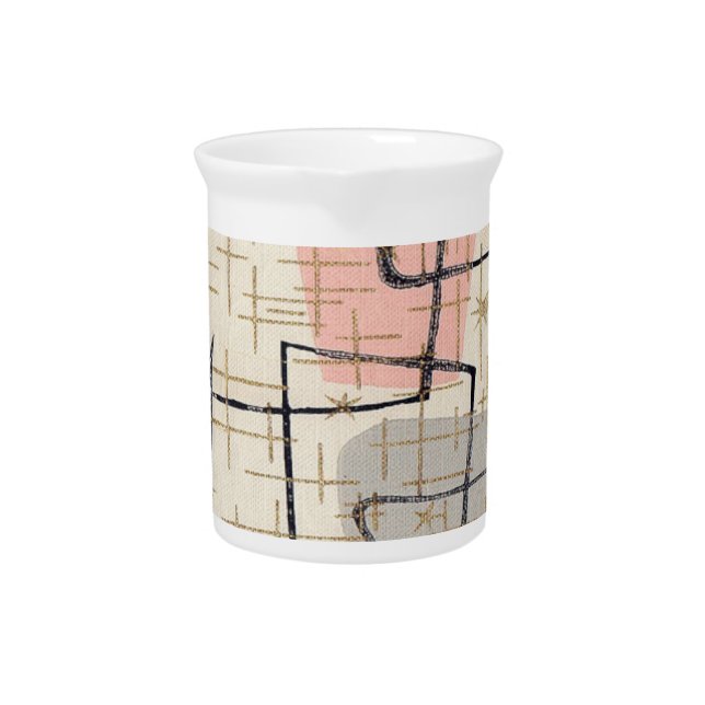 Mid Century Modern Abstract Porcelain Pitcher (Front)