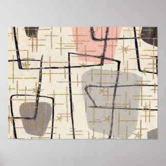 Mid Century Modern Abstract Poster