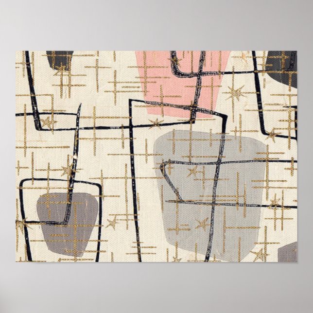 Mid Century Modern Abstract Poster (Front)