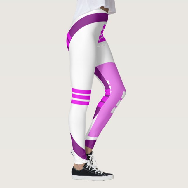 Mid-Century Modern Abstract - Purple Leggings (Right)