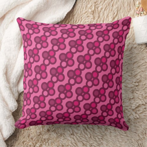 mid century modern abstract retro pink geometric   throw pillow