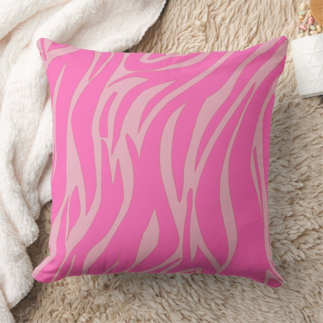 mid century modern abstract retro pink throw pillow (Blanket)