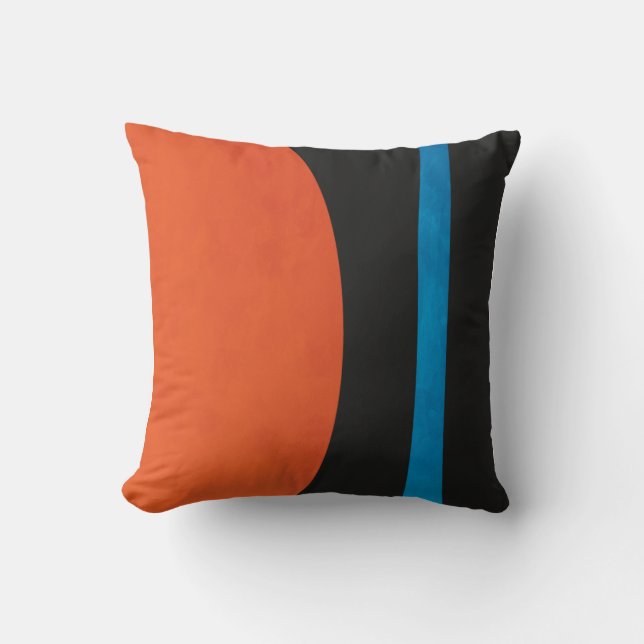 Mid Century Modern Abstract Shapes Multicolor 1 Throw Pillow (Front)