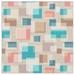 Mid Century Modern Abstract Squares Fabric