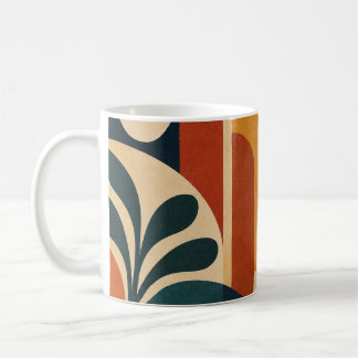 Mid Century Modern Abstract Sun and Arches Coffee Mug