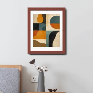 Mid-Century Modern Abstract Wall Art Poster