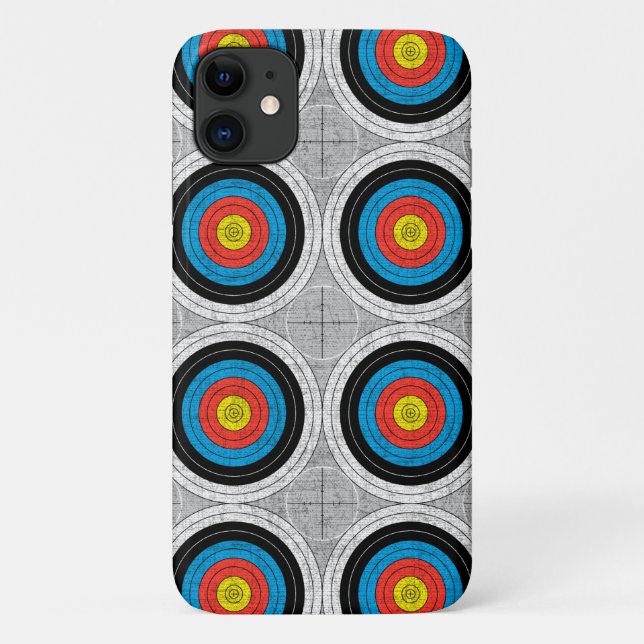Mid Century Modern Archery Targets Pattern Case-Mate iPhone Case (Back)