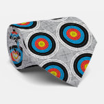 Mid Century Modern Archery Targets Pattern Neck Tie