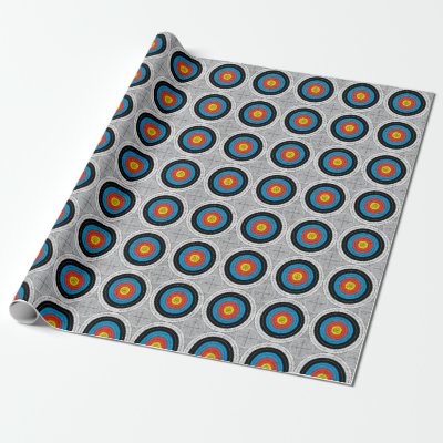 Mid Century Modern Archery Targets Pattern Wrapping Paper