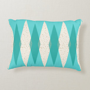 Mid Century Modern Argyle Accent Pillow