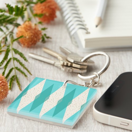 Mid Century Modern Argyle Acrylic Keychain