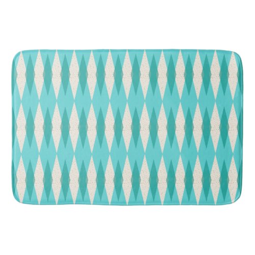 Mid Century Modern Argyle Bath Mat