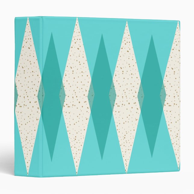 Mid Century Modern Argyle Binder (Front/Spine)