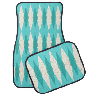 Mid Century Modern Argyle Car Mats