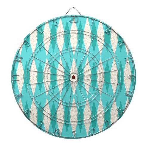 Mid Century Modern Argyle Dart Board