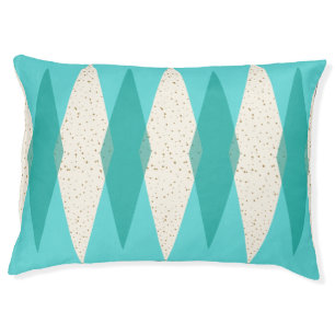 Mid Century Modern Argyle Dog Bed