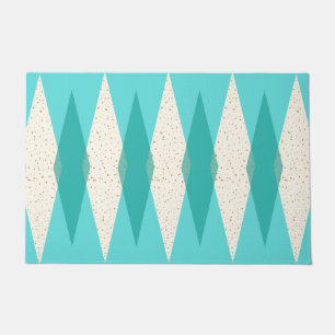 Mid Century Modern Argyle Door Mat