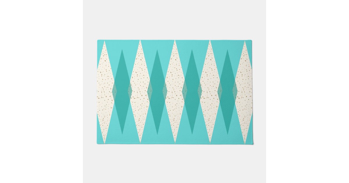 Mid Century Modern Argyle Door Mat Zazzle