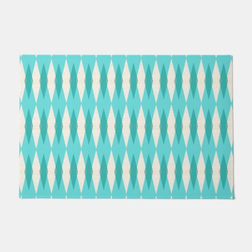 Mid Century Modern Argyle Door Mat