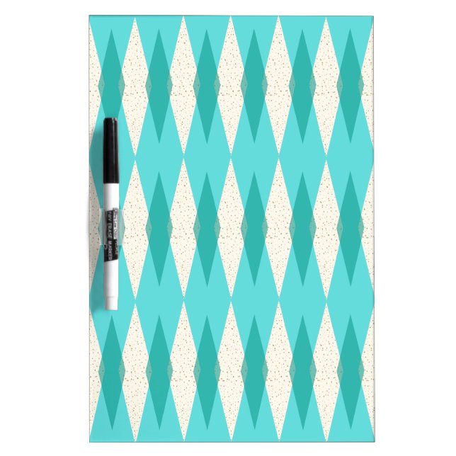 Mid Century Modern Argyle Dry Erase Board (Front)