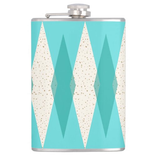 Mid Century Modern Argyle Flask