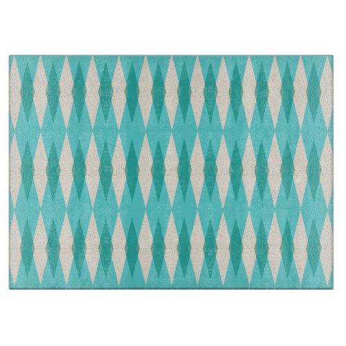 Mid Century Modern Argyle Glass Cutting Board