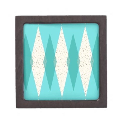 Mid Century Modern Argyle Keepsake Box