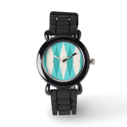 Mid Century Modern Argyle Kids Watch