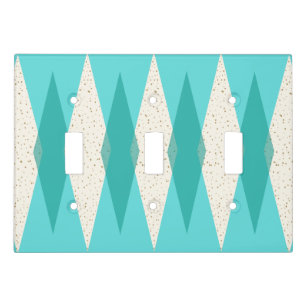 Mid Century Modern Argyle Light Switch Cover